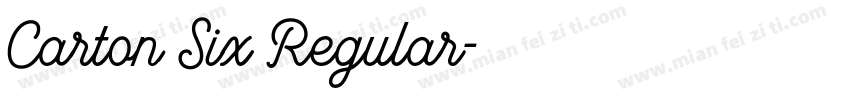 Carton Six Regular字体转换